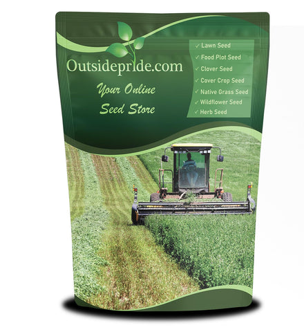 Outsidepride vernal alfalfa seed bag ready for lush pasture planting