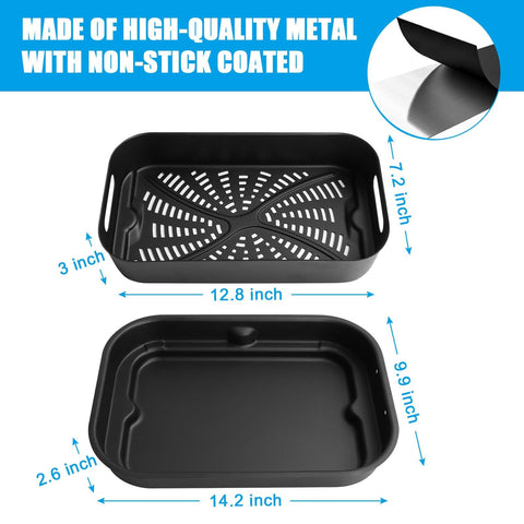 Outspark combo crisper basket with non-stick surface for easy cleanup.