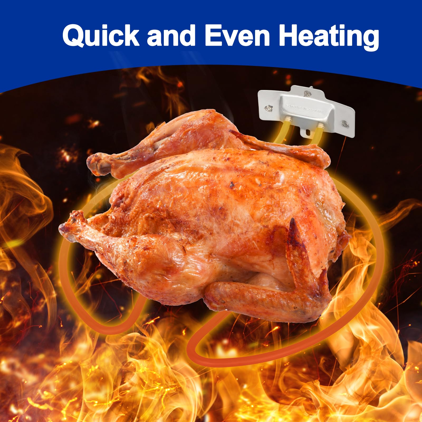 Outspark heating element for Charbroil 16601688 shown for easy swap and reliable heat