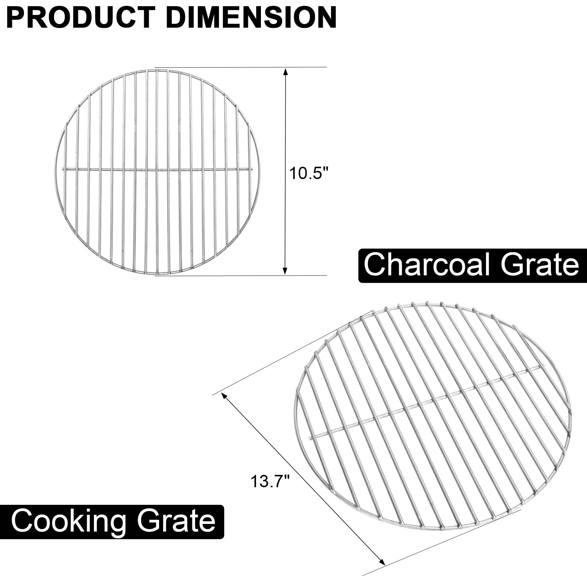 Outspark Weber 14in Smokey Joe charcoal grate improving airflow and ash management