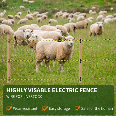 Outtive 330 lb break-strength construction endures livestock contact and harsh outdoor conditions.