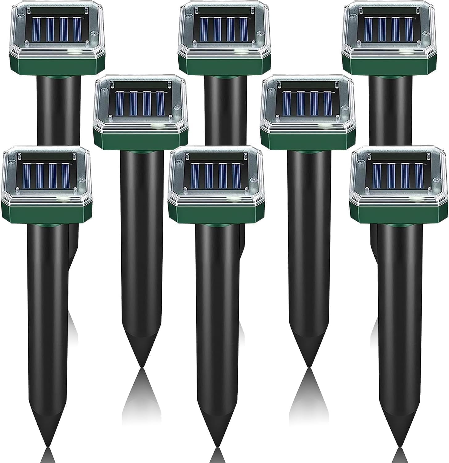 outtkitywi solar mole repellent spikes pack guarding lawns from burrowing pests