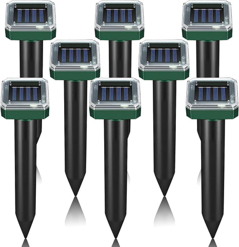 outtkitywi solar mole repellent spikes pack guarding lawns from burrowing pests