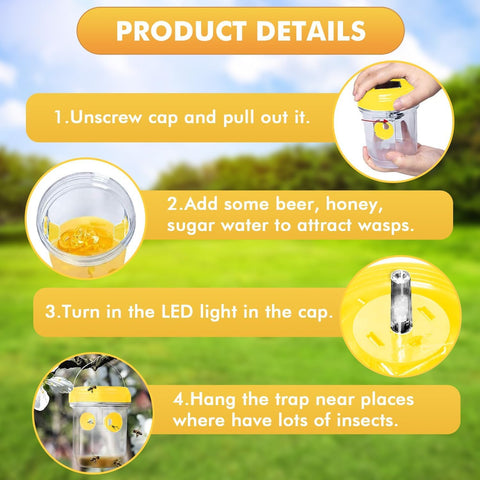 Outtkitywi Wasp Trap sugar water attractant draws pests away