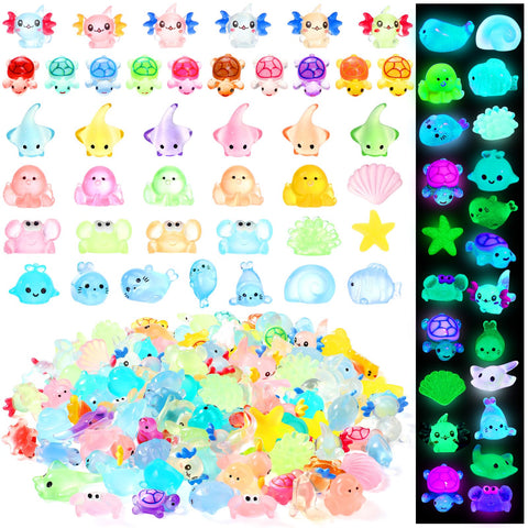 Outus luminous axolotl mini resin figure glows softly for decorative accents