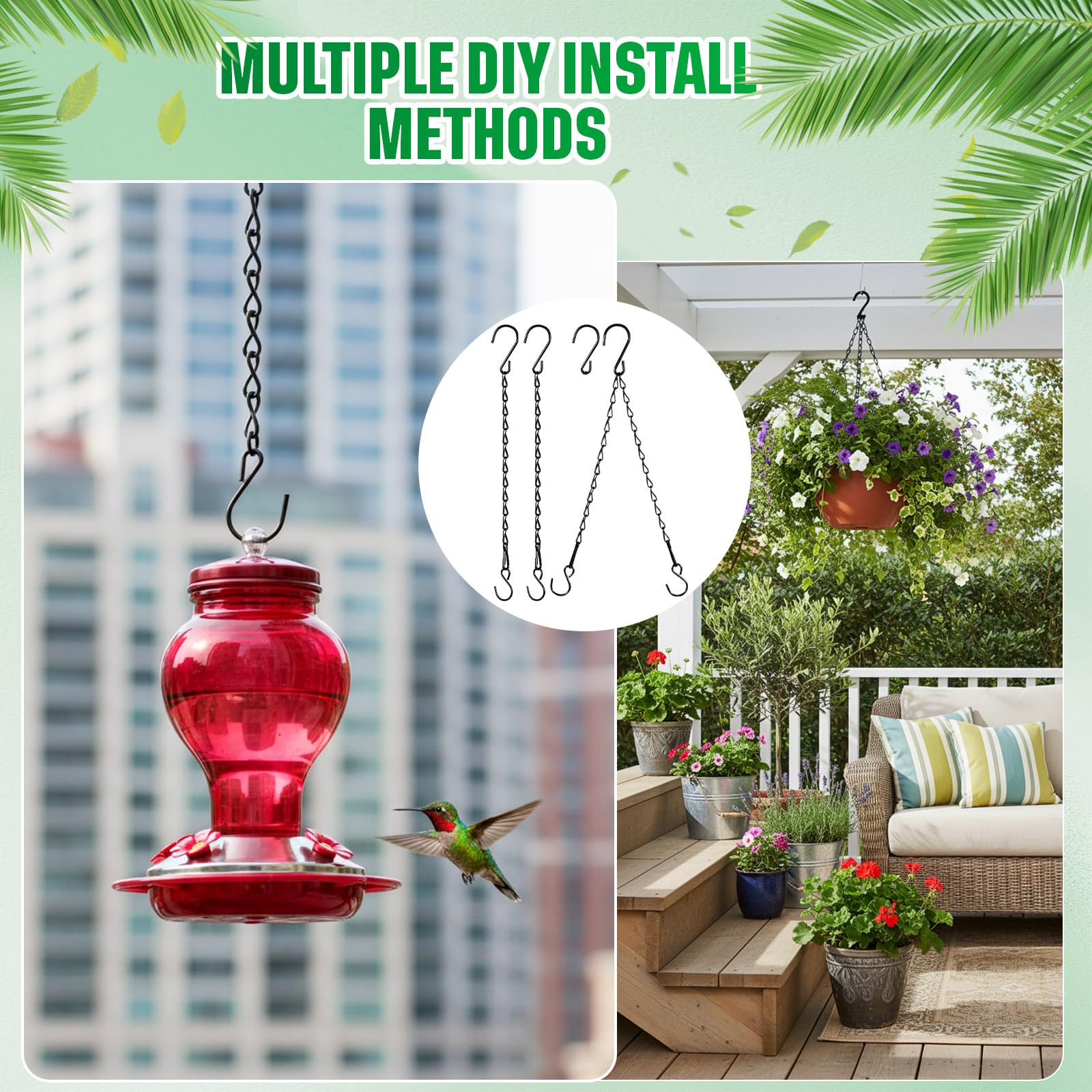 Outus chain for lanterns demonstrates decorative outdoor lighting support.
