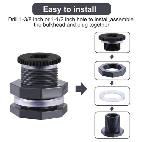 Outus dark grey bulkhead fitting suitable for outdoor use.
