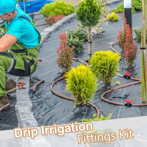 Outus drip-fitting-kit showing complete set for garden irrigation setup.