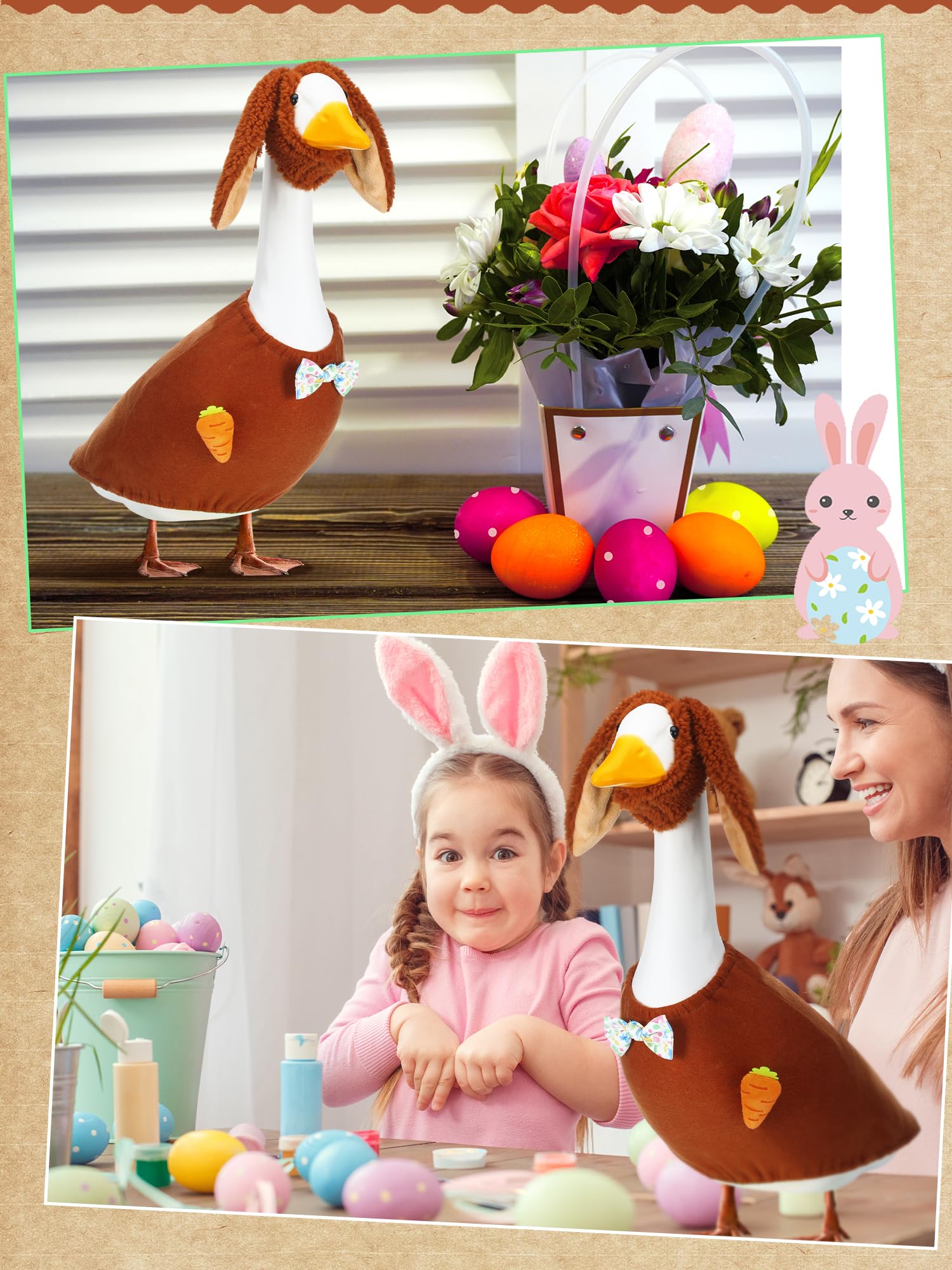 Outus Easter Goose Outfit carrot prop completes the seasonal look