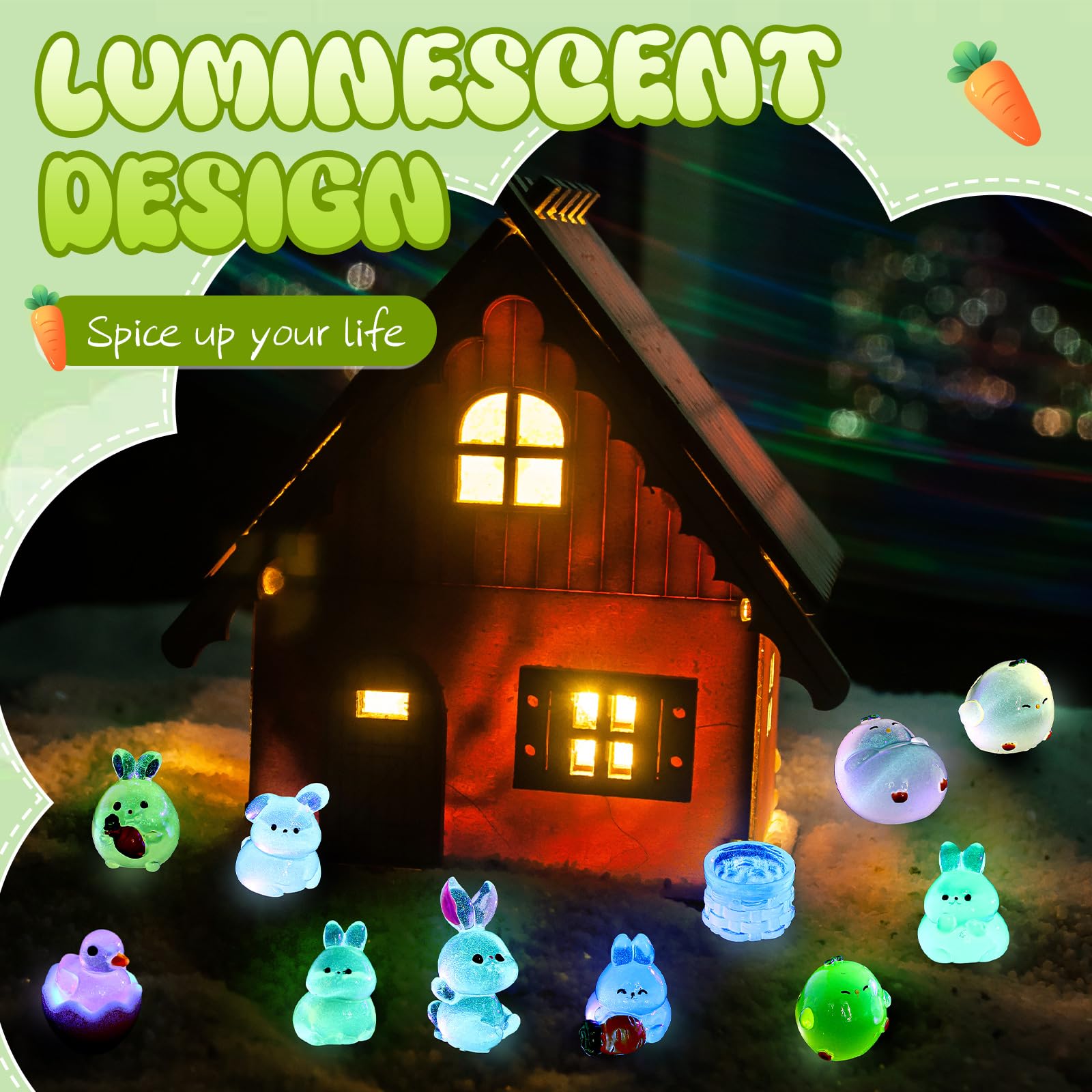 Outus Easter baskets contain glow figures to elevate party favors and egg hunt decorations.