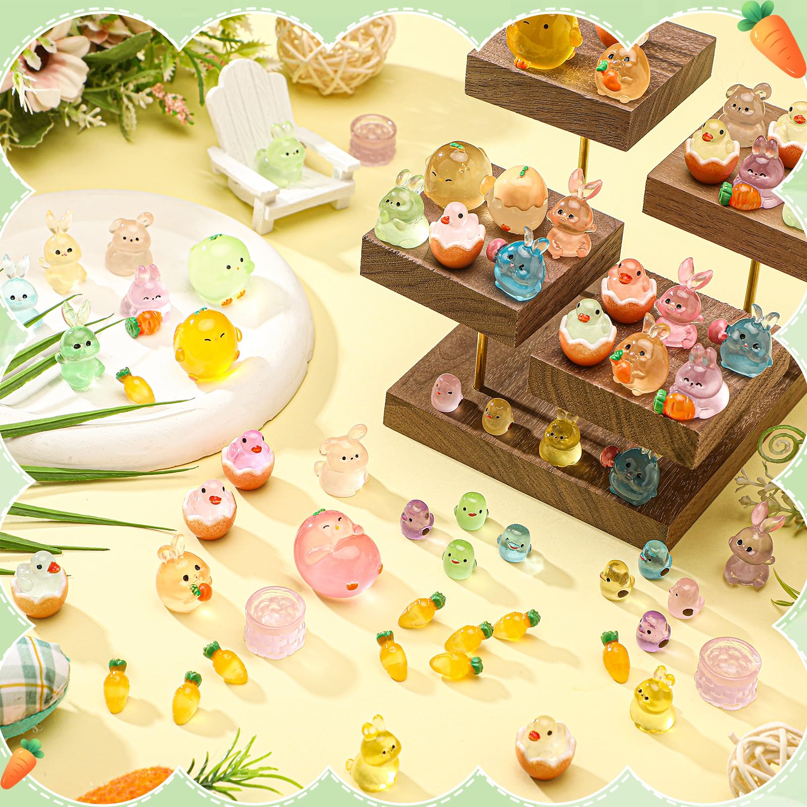 Outus resin carrots add color and whimsy to DIY Easter crafts and displays.