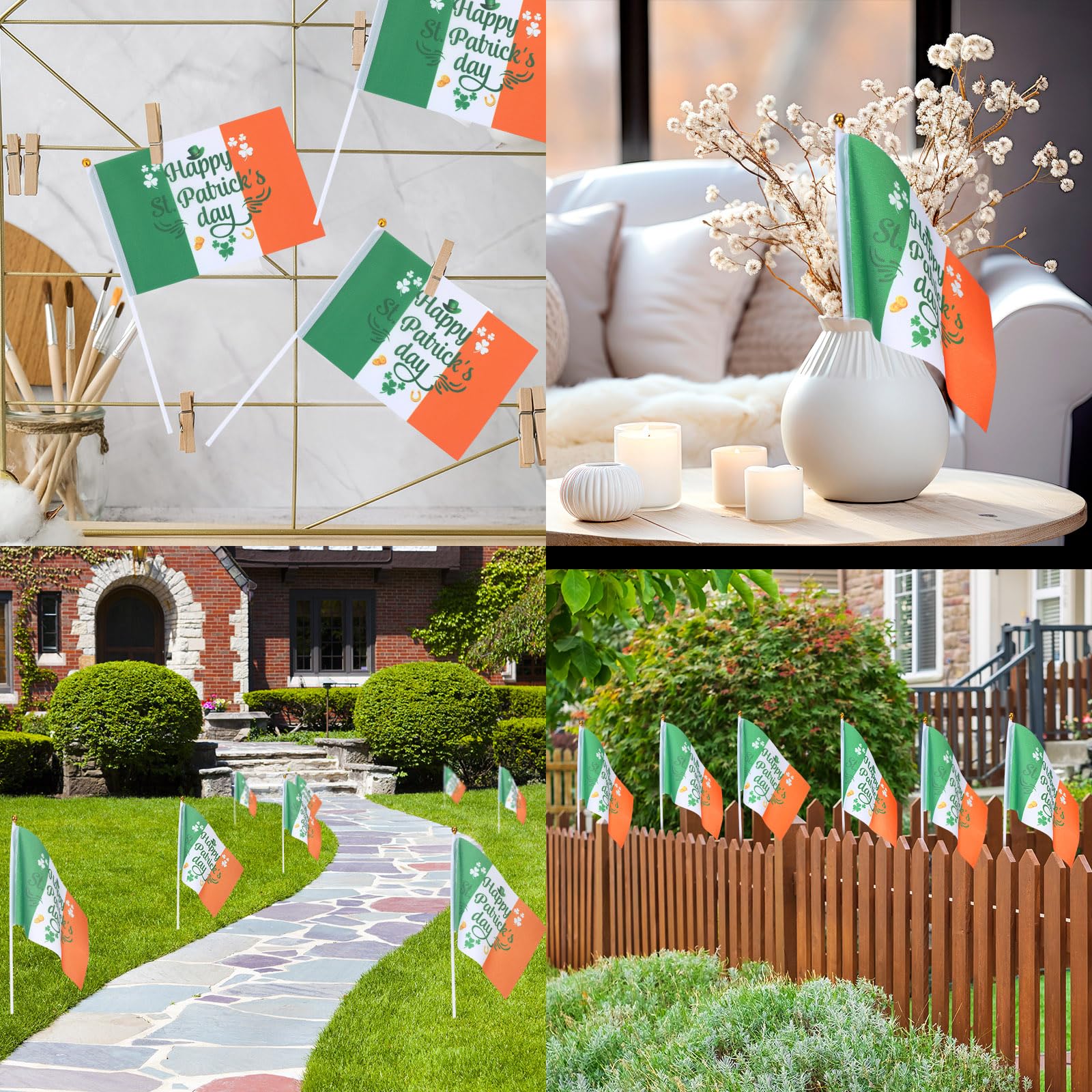Outus festive shamrock banners add charm to celebrations, cheering spaces or tables