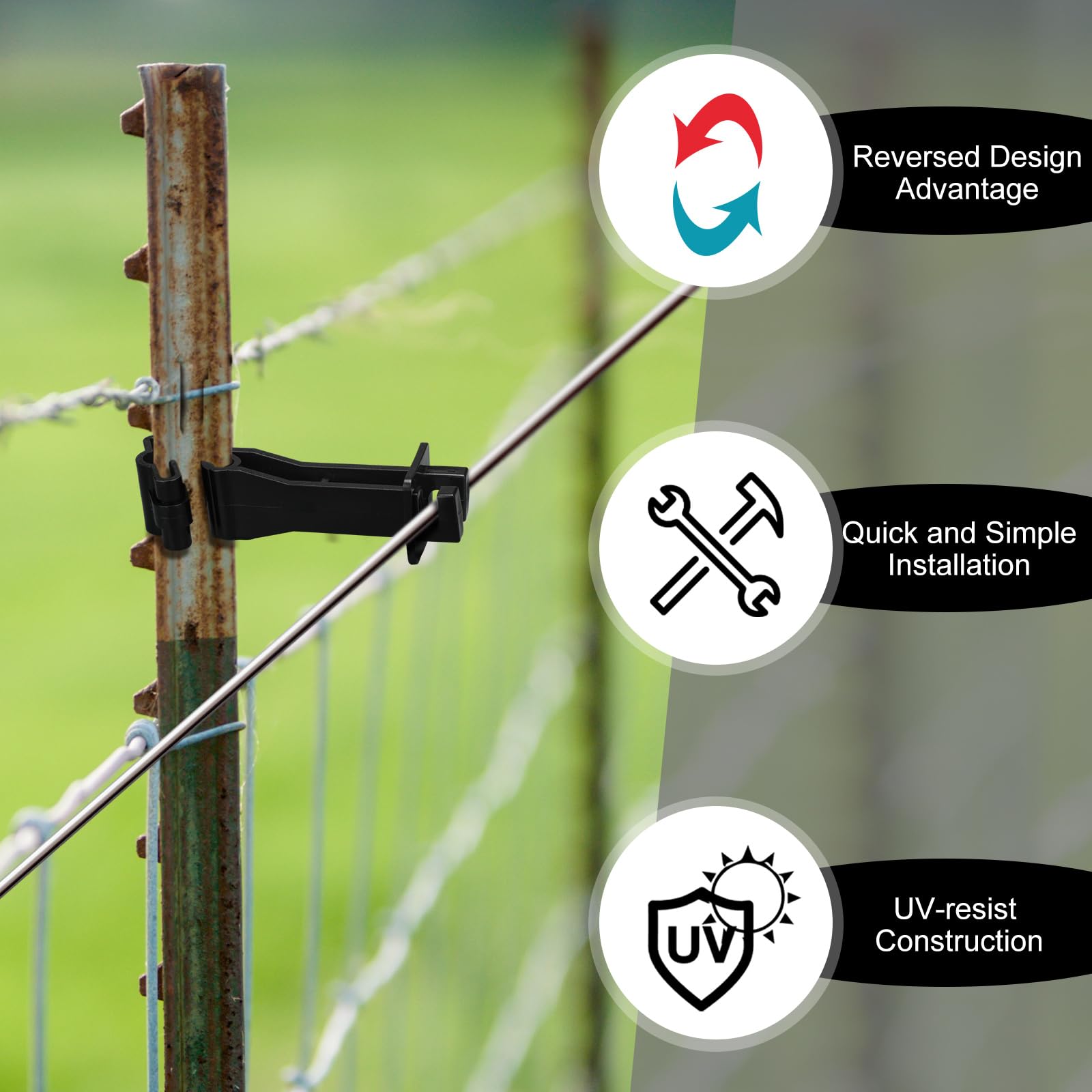 Outus 4.7 inch insulation distance keeps wires safely away from posts.