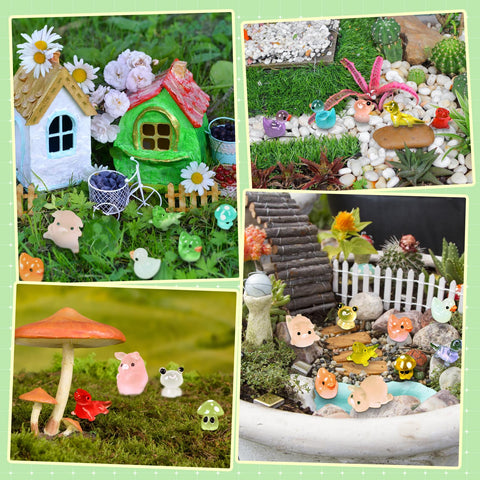 Outus mini garden landscape ornament shines softly in night displays