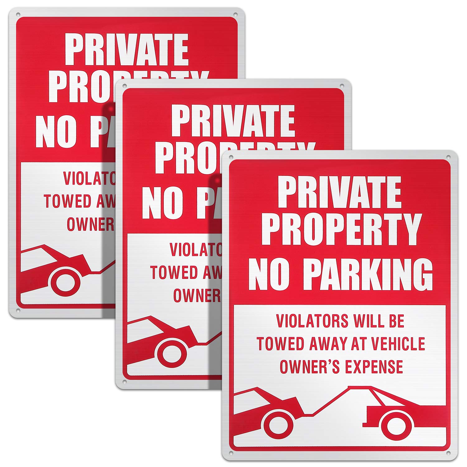 Outus no parking sign 14x10 pack enhances private property visibility.