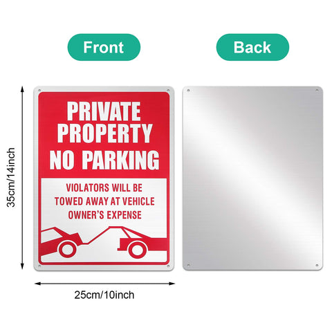 Outus rust-free aluminum sign withstands weather for outdoor use.