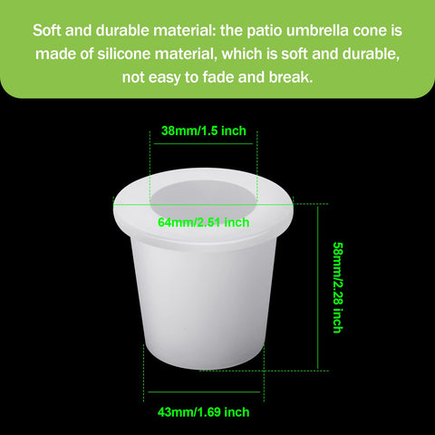 Outus silicone cone plug for outdoor use: soft, durable, weather-resistant.