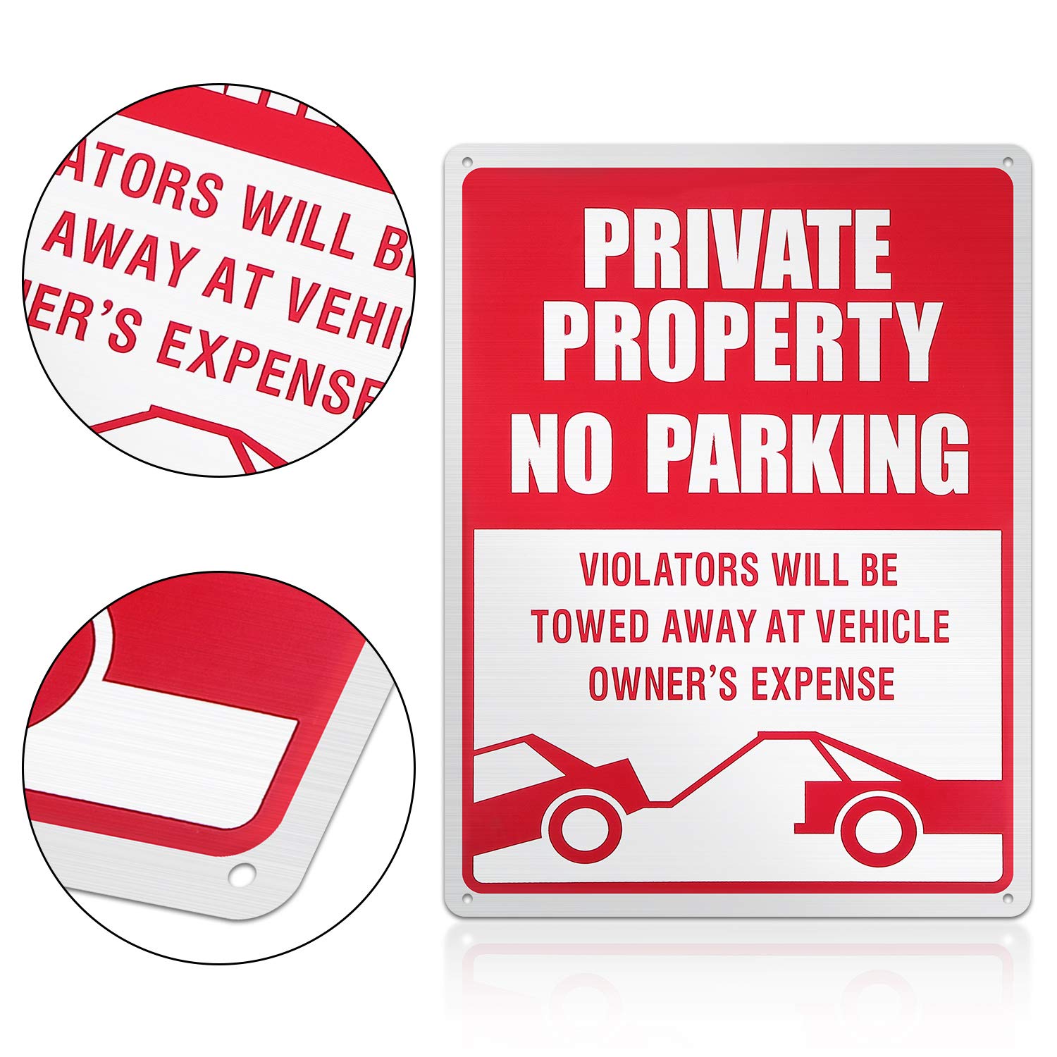Outus sleek readable private property sign boosts curb presence.