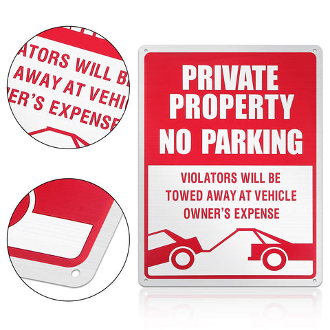 Outus sleek readable private property sign boosts curb presence.