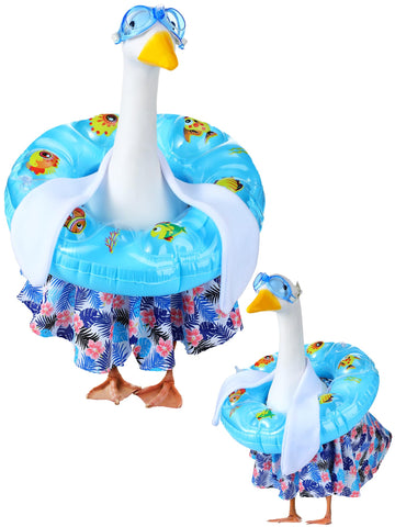 Outus goose outfit goggles add playful porch decor for poolside scenes