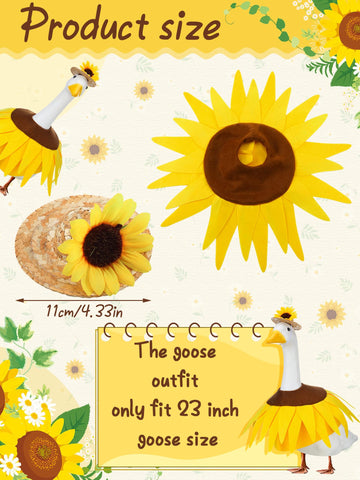 Outus Sunflower Goose Hat detail adds festive seasonal flair.