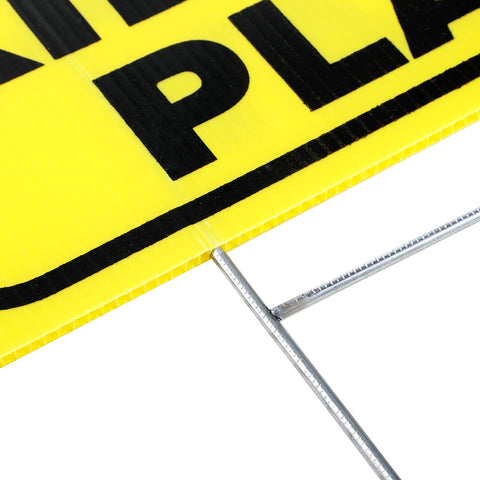 Outus Yard Sign Post installs easily in lawns and gardens.
