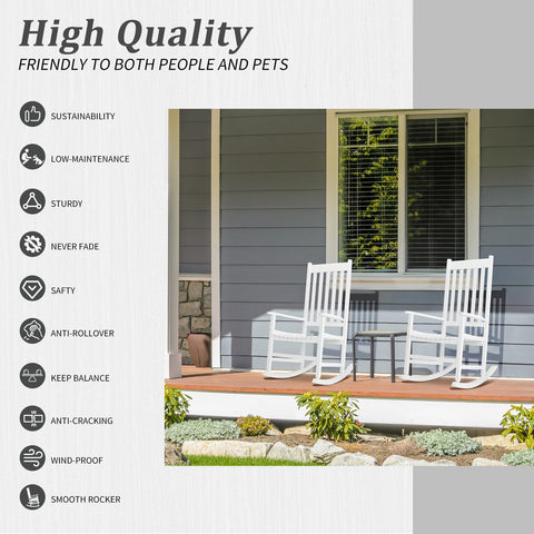 Outvita outdoor rocking chair with clear assembly instructions enables easy setup on any deck.