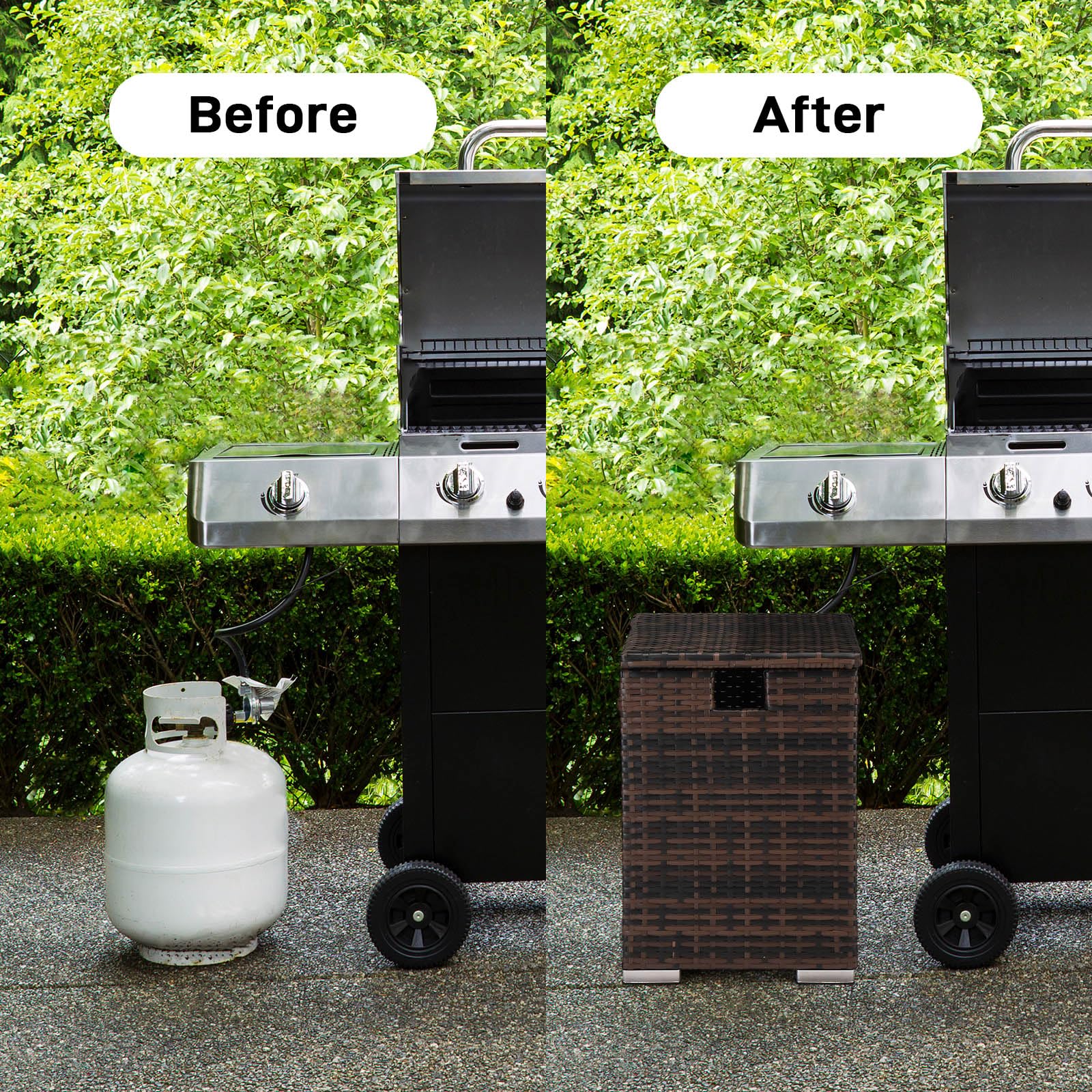 Outvita PE rattan is easy to clean and maintain after outdoor use.