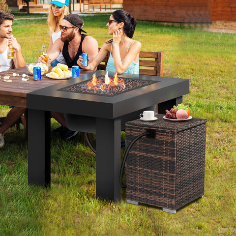 Outvita stable ring frame secures the propane tank during use.