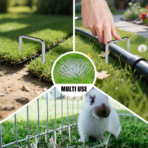 OutVue durable galvanized steel stakes designed for reuse across seasons.