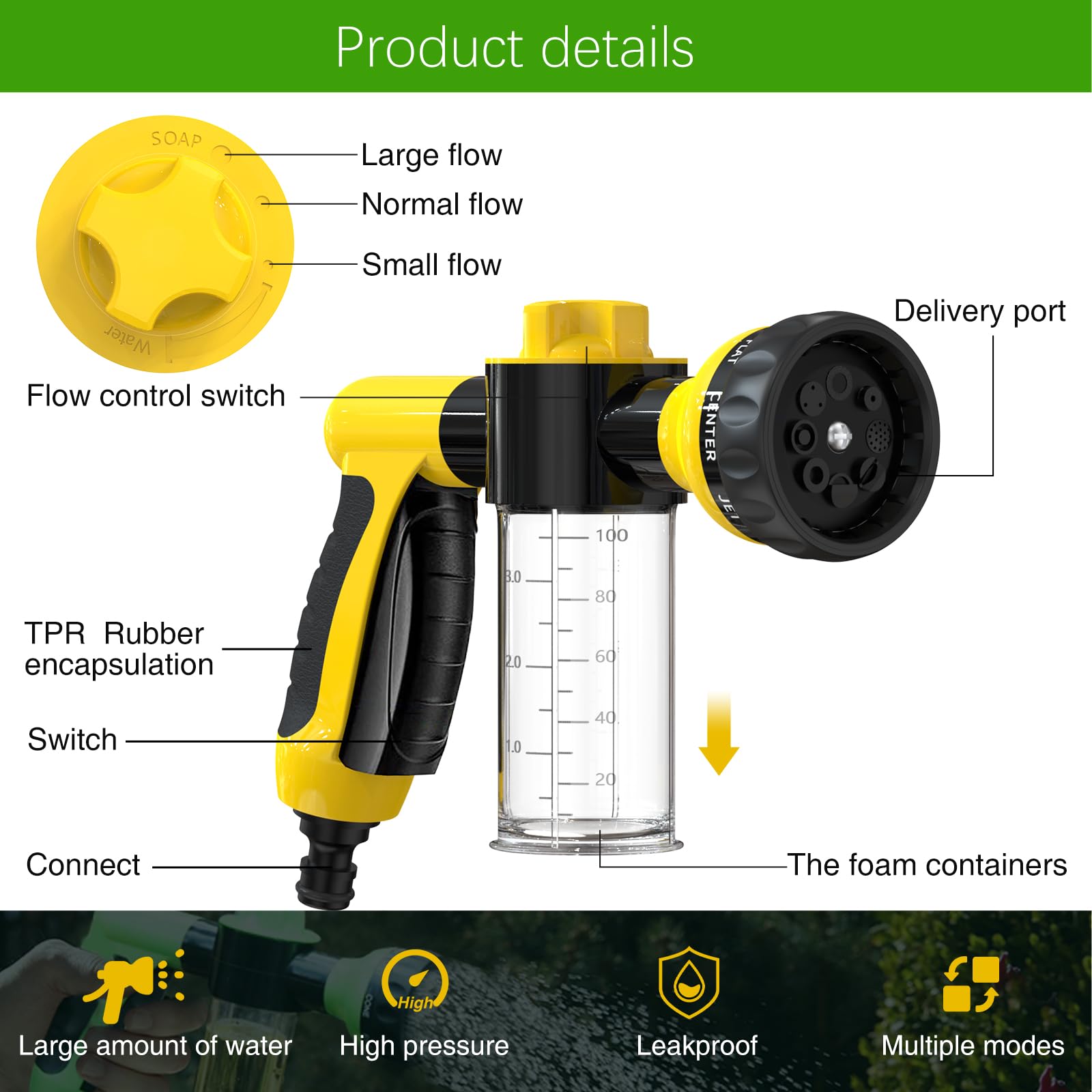 OUTWAY 3.5oz soap bottle provides on-demand cleaning while watering.