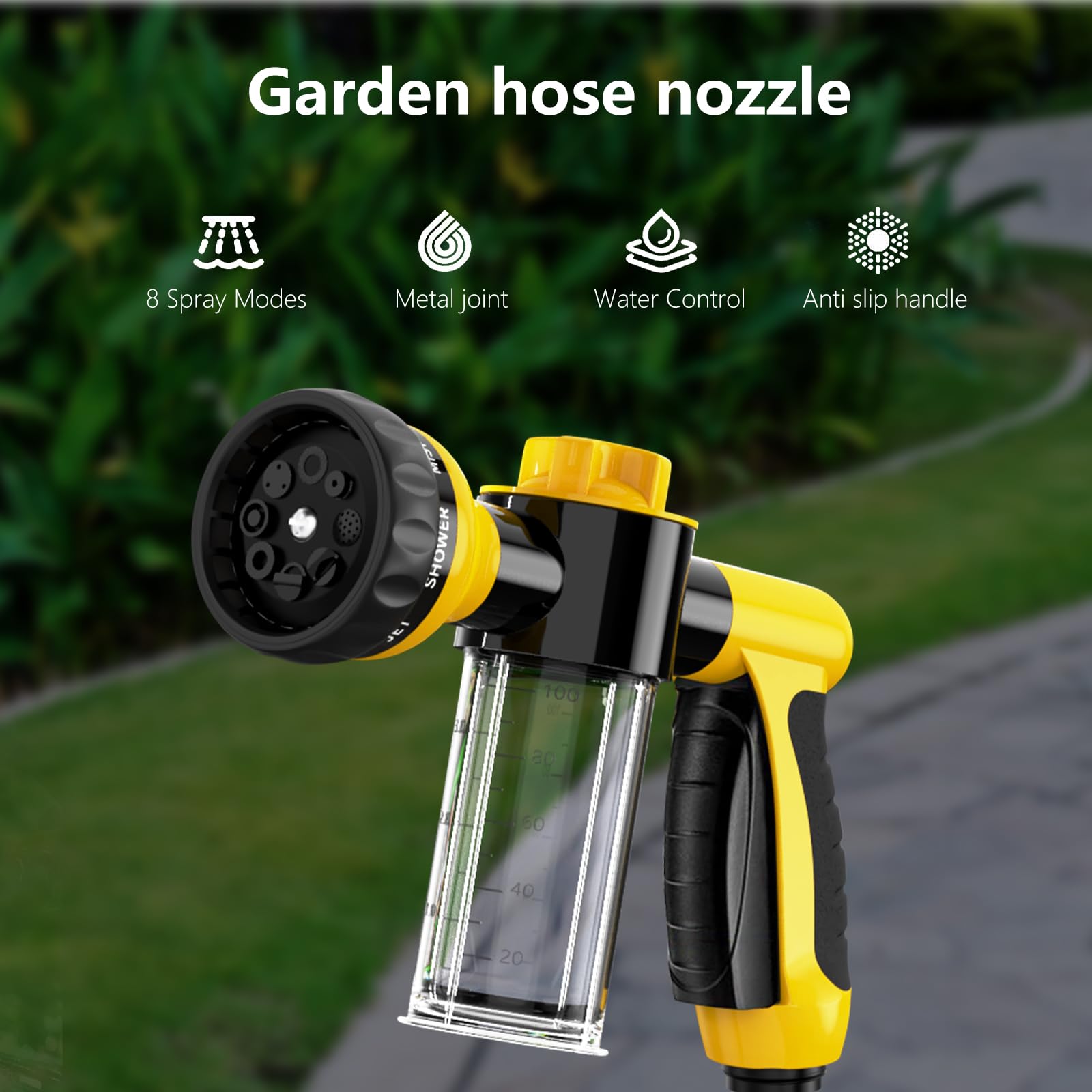 OUTWAY non-slip rubber grip ensures comfortable handling during long watering sessions.