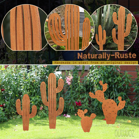 OUUJUOZ desert steel yard art adds southwestern charm.