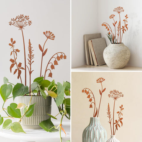 OUUJUOZ flower bed decor stakes add vertical interest along walkways