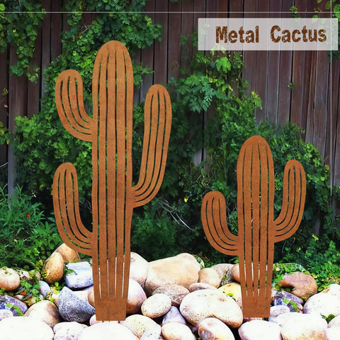 OUUJUOZ garden decor cactus sculpture enhances porch visuals.