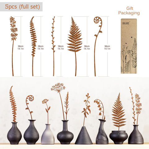 OUUJUOZ handcrafted iron garden-flowers stakes make thoughtful gardener gift.