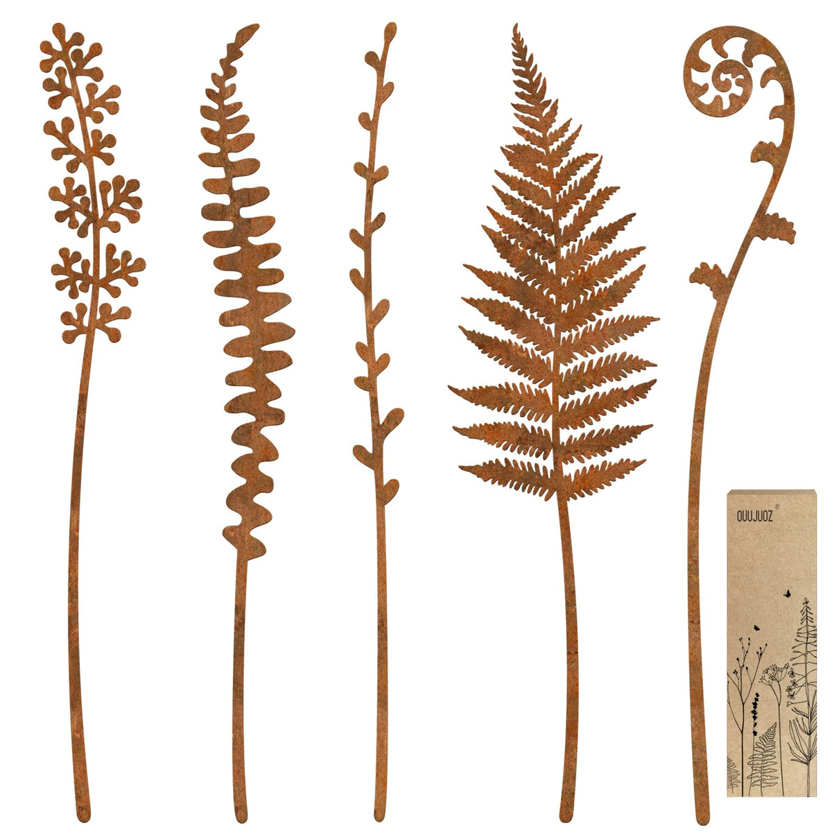 OUUJUOZ metal flowers outdoor stakes collection brightens garden beds.
