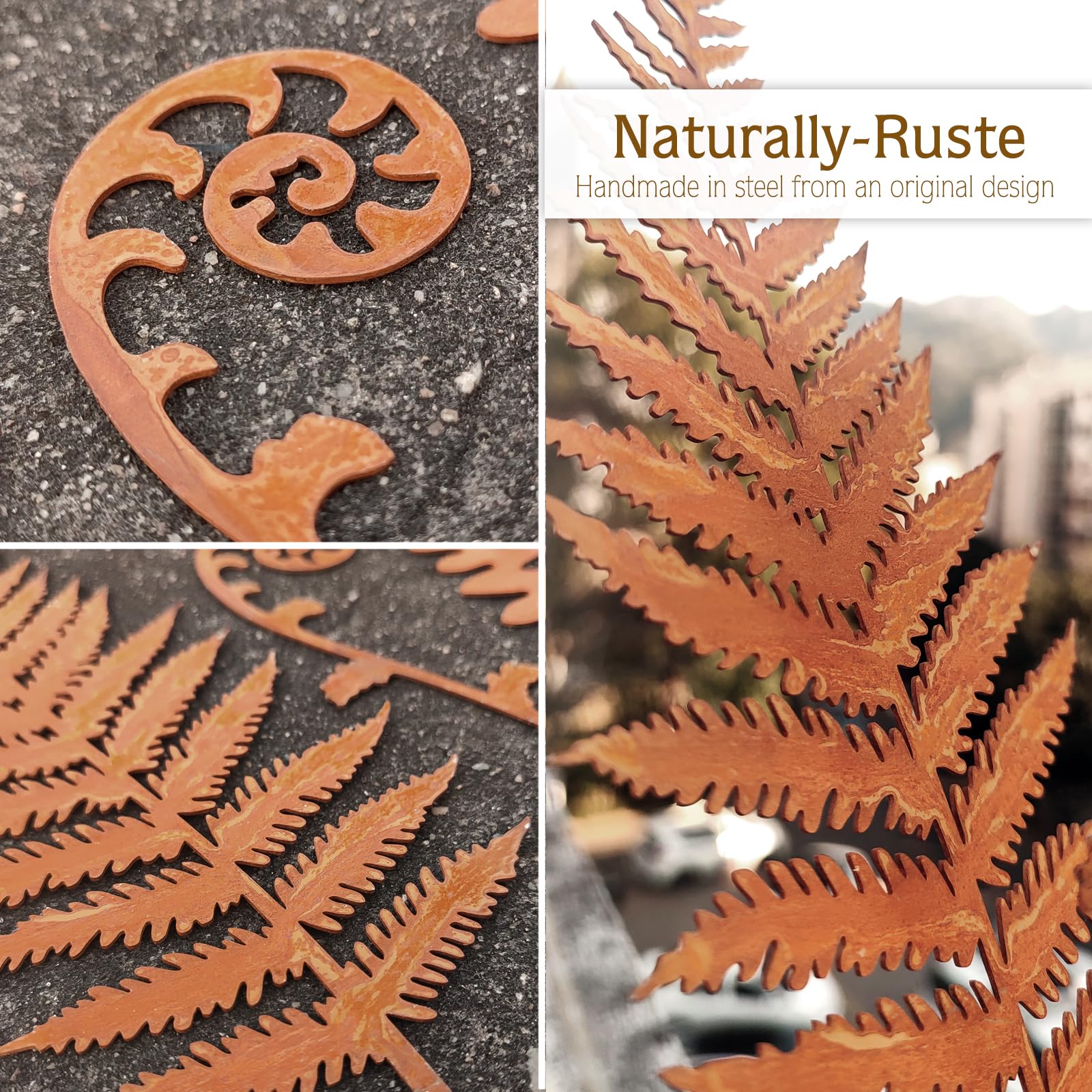 OUUJUOZ patio garden stakes five-piece-set provides year-round outdoor color.