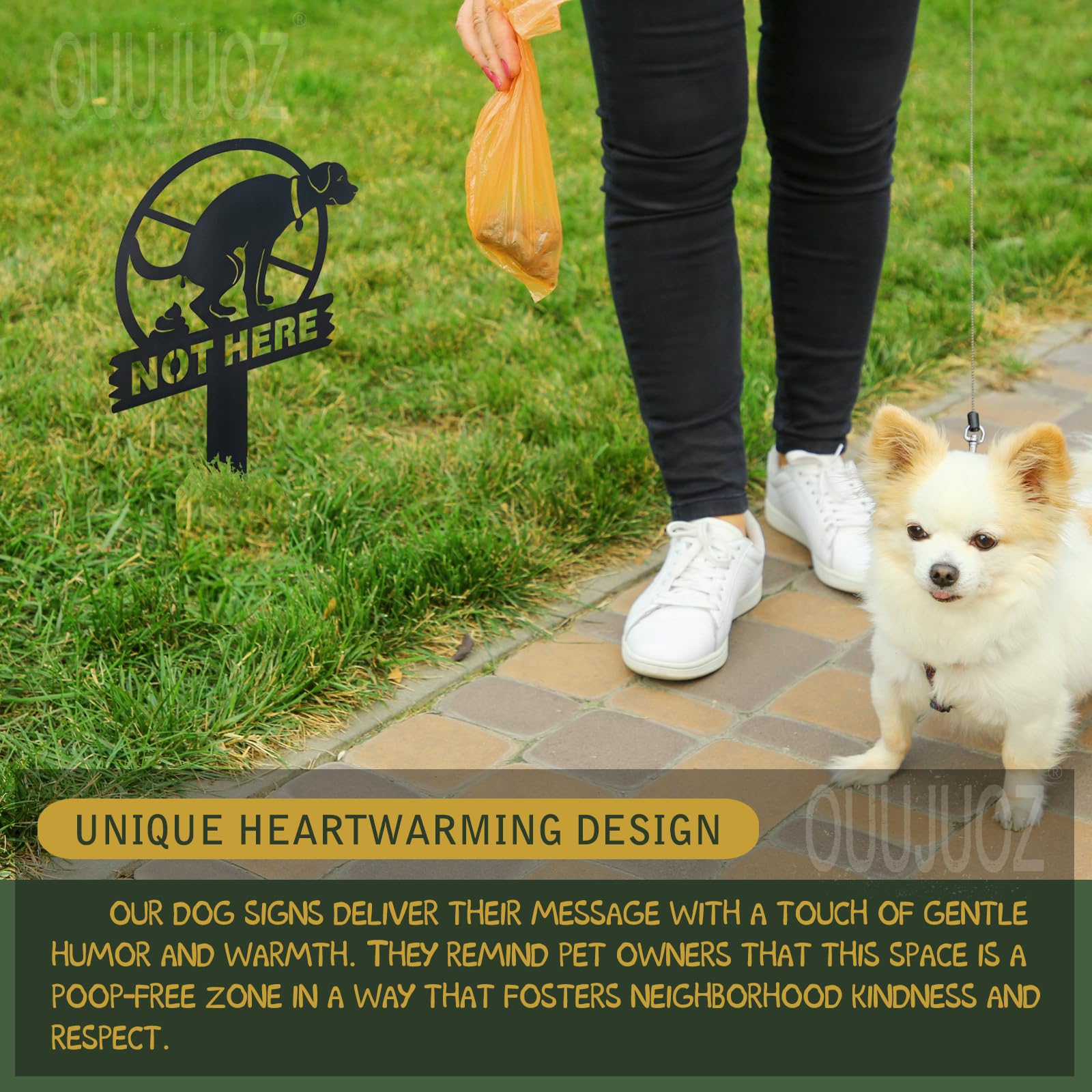 Weatherproof metal signs resist the elements for year-round use.