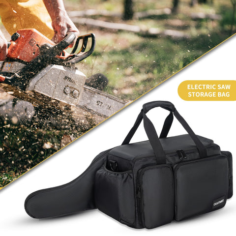 OUUTMEE chainsaw bag compatible with Greenworks and Dewalt 10/12 inch models