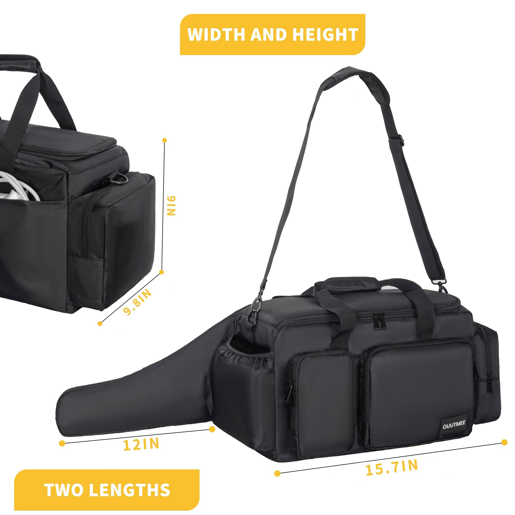 OUUTMEE chainsaw bag cushioned handle for comfortable carrying