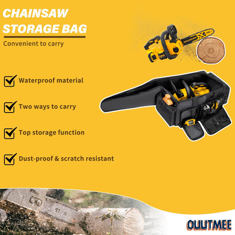 OUUTMEE chainsaw bag detachable strap offers shoulder relief during transport