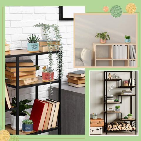 Ouvibor succulent pot with quote design for uplifting workspace
