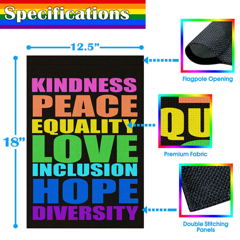 OUXIOAZ double-sided Pride flag provides vibrant color from both sides.