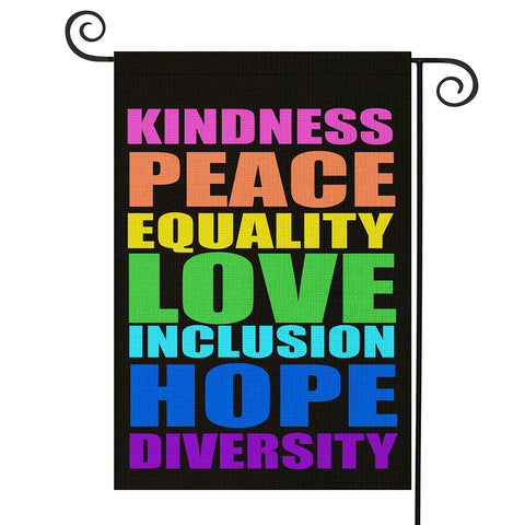 OUXIOAZ Pride Flag Garden Flag 12-5x18 for a welcoming outdoor display.