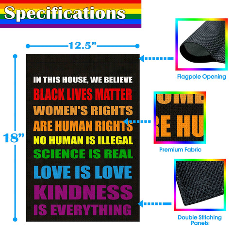 OUXIOAZ pride flag small visual highlighting inclusive vibes for porch or patio.