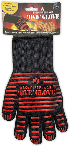 Ove Glove BBQ extended wrist protects during grilling and reaching over hot flames.
