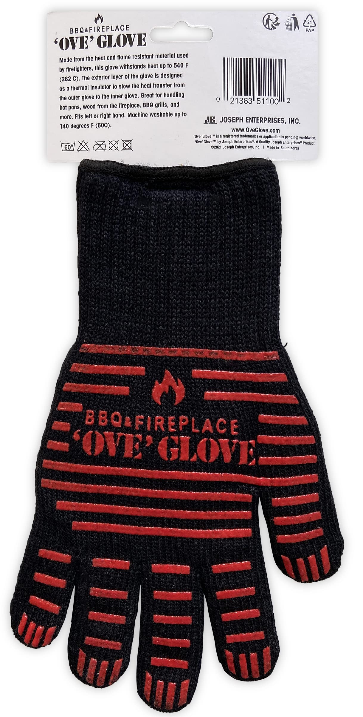 Ove Glove machine washable hot surface handler for easy cleanup.