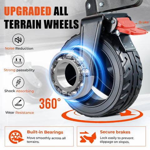 Overmont collapsible wagon supporting 360 lbs for heavy loads