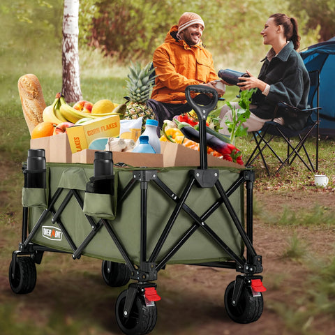 Overmont wagon ideal for beach trips, groceries, and garden tasks